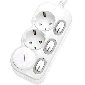 에코파워탭 LED 스위치 개별 절전형 멀티탭 3구 EPM 203N