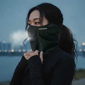 타이탄워크 에어홀 안면 방한마스크 김서림방지 기모
